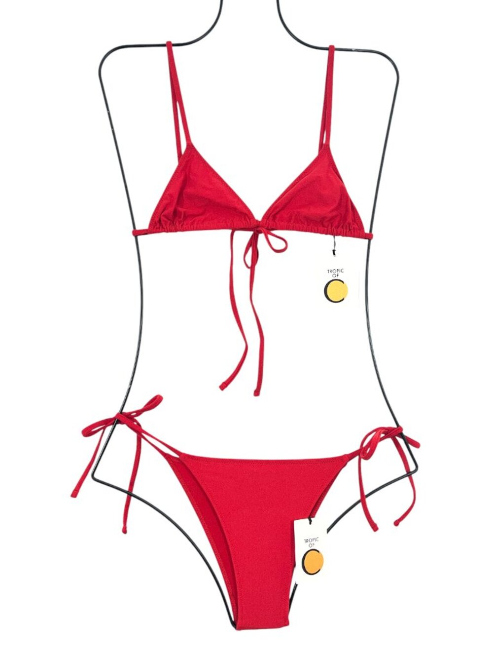 Tropic of C String Bikini Equator / Praia Swimsuit Set Red New